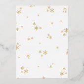 喜びの小さなバンドルのクリスマスベビーシャワー実在 箔招待状 (裏面)