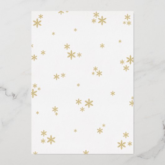 喜びの小さなバンドルのクリスマスベビーシャワー実在 箔招待状 (裏面)