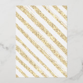 喜びの小さなバンドルのクリスマスベビーシャワー実在 箔招待状 (裏面)