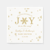 喜びの小さなバンドルのクリスマスベビーシャワー スタンダードカクテルナプキン (正面)