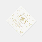 喜びの小さなバンドルのクリスマスベビーシャワー スタンダードカクテルナプキン (角)