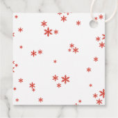 喜びの小さなバンドルのクリスマスベビーシャワー フェイバータグ (裏面)