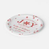 喜びの小さなバンドルのクリスマスベビーシャワー ペーパープレート (アングル)