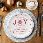 喜びの小さなバンドルのクリスマスベビーシャワー ペーパープレート<br><div class="desc">これらの祝トレンディーの赤ちゃんシャワー紙プレートとスタイル。デザインは自分の言葉でパーソナライズする簡単であり、彼らがこれらの素晴らしいパーティープレートを見て、あなたの家族と友人が興奮する。</div>
