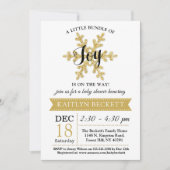 喜びの小さなバンドルのクリスマスベビーシャワー 招待状 (正面)