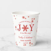 喜びの小さなバンドルのクリスマスベビーシャワー 紙コップ (裏面)
