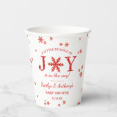 喜びの小さなバンドルのクリスマスベビーシャワー 紙コップ (正面)