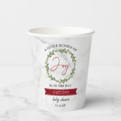 喜びの小さなバンドルのクリスマスベビーシャワー 紙コップ (裏面)