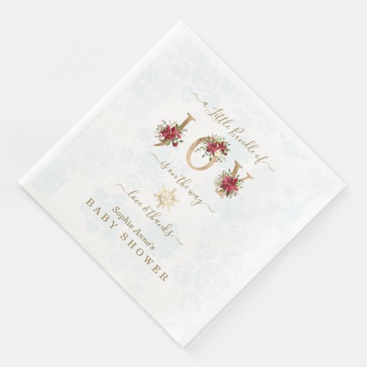 喜びの小さなバンドルのポインセチア金ゴールド赤ちゃんシャワー (コーナー)