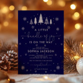 喜びの小さなバンドルのミニマリストのクリスマスベビー2 招待状