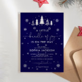 喜びの小さなバンドルのミニマリストのクリスマスベビー2 招待状