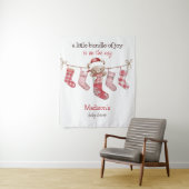 喜びの小さなバンドル冬のテディベア タペストリー (インサイチュ)