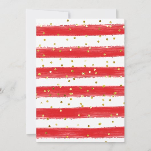 喜びの小さなバンドル赤いトラック赤ちゃんシャワー 招待状 (裏面)