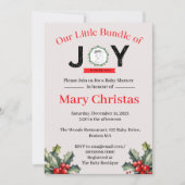 喜びの小さなバンドル赤ちゃんシャワー招待状 招待状 (正面)