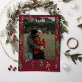 喜びの小さなバンドル超音波クリスマス赤ちゃんシャワー 招待状