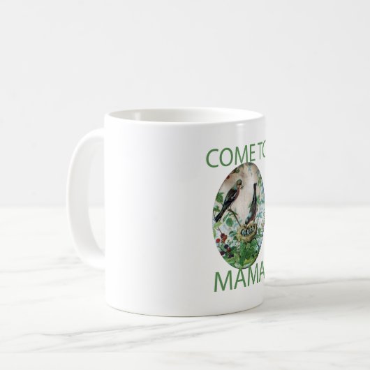 喜びの巣:家族の栄養のある若い精神の愛 コーヒーマグカップ (正面左)