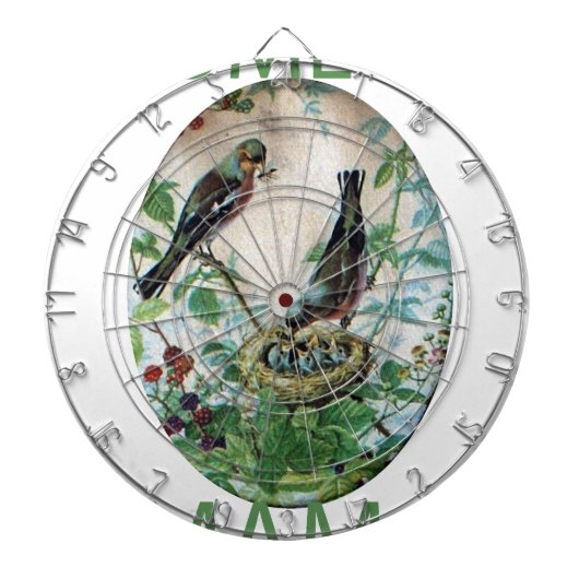 喜びの巣：家族の栄養のある若い精神の愛 ダーツボード (正面)