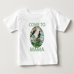 喜びの巣:家族の栄養のある若い精神の愛 ベビーTシャツ