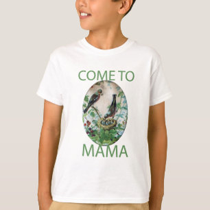 喜びの巣:家族の栄養のある若い精神の愛 Tシャツ