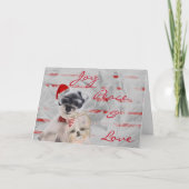 「喜びの平和と愛」クリスマスグリーティングカード シーズンカード (正面)