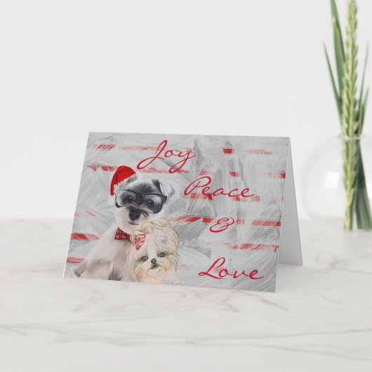 「喜びの平和と愛」クリスマスグリーティングカード シーズンカード (正面)