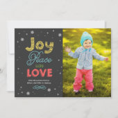 喜びの平和は|のカラフルな写真を愛し、 シーズンカード (正面)