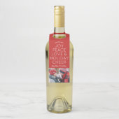 喜びの平和愛休日の応援のクリスマスの写真 ボトルネックタグ (ボトル)