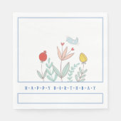 喜びの庭の鳥の紙ナプキン スタンダードランチョンナプキン (正面)