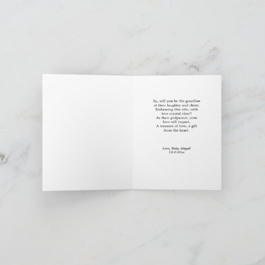 喜びの恵みは休暇の神様の親になるだろうか。 招待状 (内部)