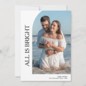 喜びの愛と輝きのカップル ホリデーシーズンカード シーズンカード (正面)