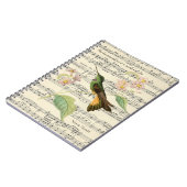 喜びの感謝のノートのハミングバードのシンボル ノートブック (左側)