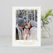 喜びの手紙がホリデーカードを台無しにする 箔シーズンカード (立ち正面)