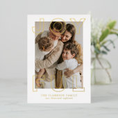 喜びの手紙がホリデーカードを台無しにする 箔シーズンカード (立ち正面)