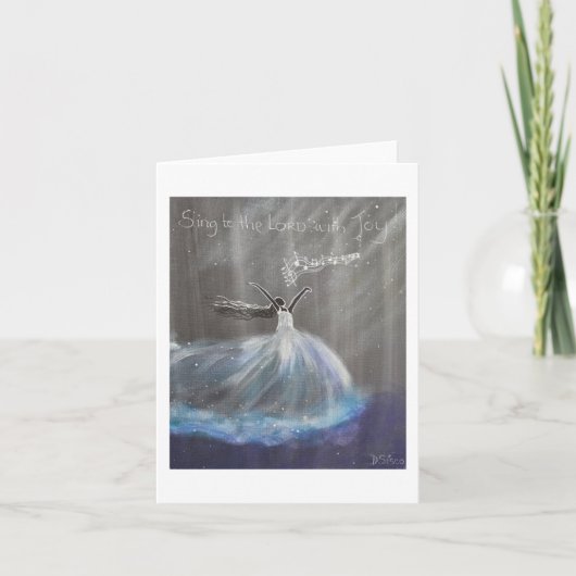喜びの手紙で主に歌う ノートカード (正面)