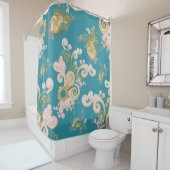 喜びの抽象芸術花弁デザイン シャワーカーテン (インサイチュ)