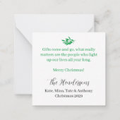 喜びの挨拶メリークリスマスBUDGETノートカード ノートカード (裏面)