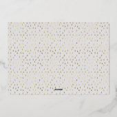 喜びの文字フォイルホリデーカード 箔招待状 (裏面)