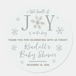 喜びの束が赤ちゃんシャワーの途中にある ラウンドシール