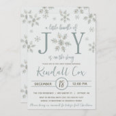 喜びの束が赤ちゃんシャワーの途中にある 招待状 (正面/裏面)