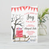 喜びの束が赤ちゃんシャワーの途中にある 招待状 (スタンド正面)