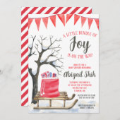 喜びの束が赤ちゃんシャワーの途中にある 招待状 (正面/裏面)