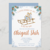 喜びの束が赤ちゃんシャワーの途中にある 招待状 (正面/裏面)