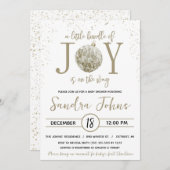 喜びの束が赤ちゃんシャワーの途中にある 招待状 (正面/裏面)