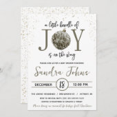 喜びの束が赤ちゃんシャワーの途中にある 招待状 (正面/裏面)