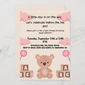 喜びの束を待つ、ベビーシャワー招待状 招待状 (正面/裏面)