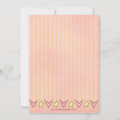 喜びの束：ピンク：:ベビーシャワー招待状 招待状 (裏面)