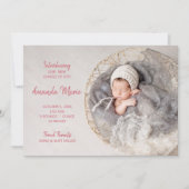 喜びの束 赤ちゃん女の子の写真 誕生のお知らせ (正面)