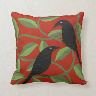 喜びの枕のための2羽のカラス クッション