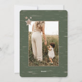 喜びの樺の木シンプルバークウッドグレインディアー シーズンカード (裏面)