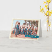 喜びの歌。ファインアート通過応答カード カード (黄色い花)